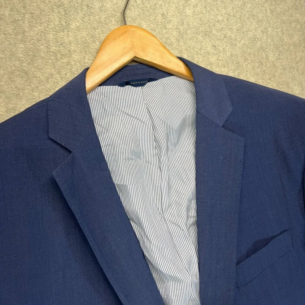 Brooks Brothers Mens Two Button Sports Coat Blue Single‎ Breasted Regent Fit 48L